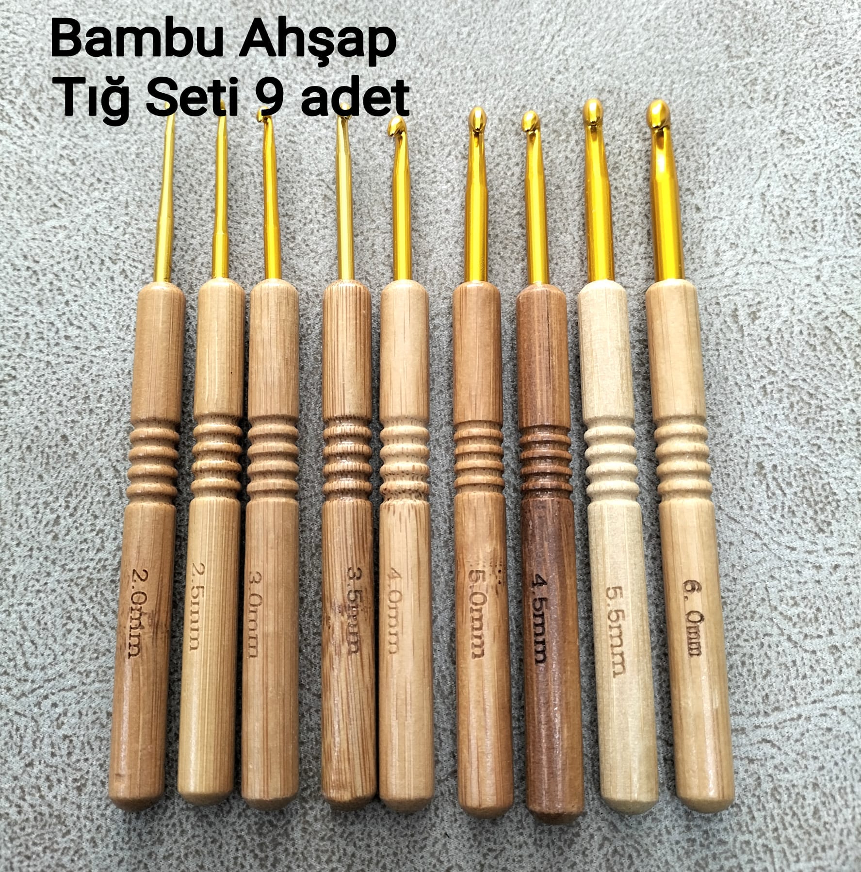 Bambu Tığ Seti 9 adet