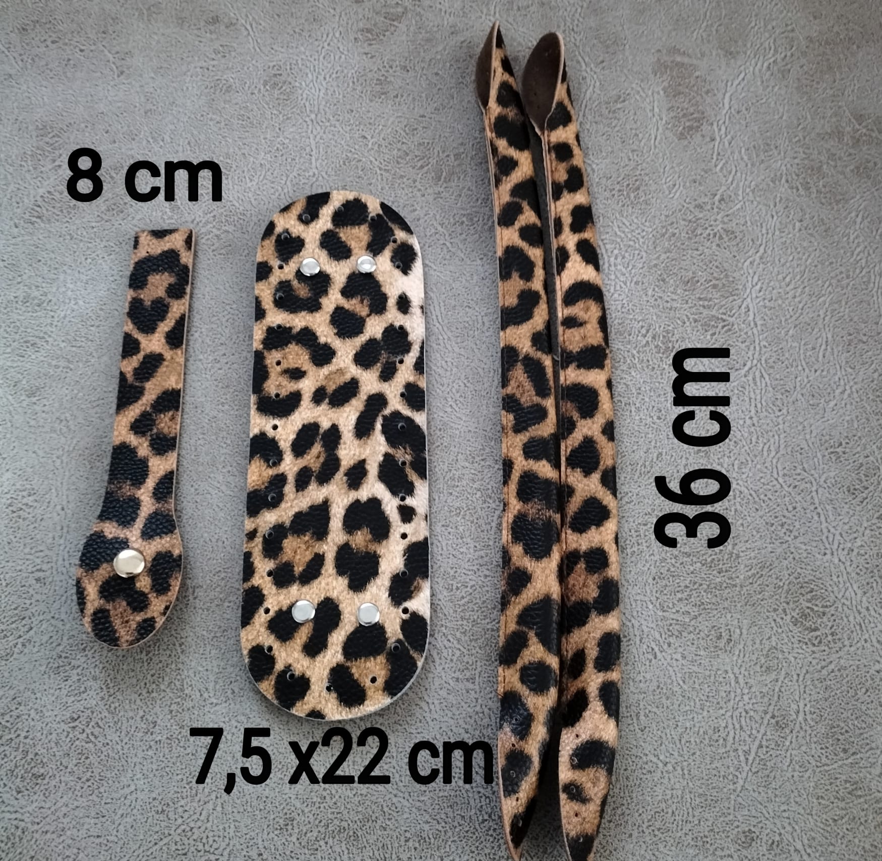 Çanta Seti Leopar Desen 4 Parça Küçük Boy