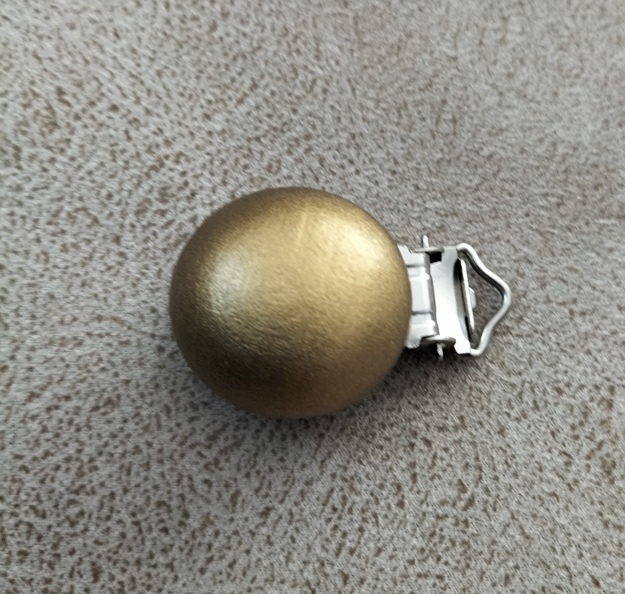 Ahşap Mantar Emzik Klips Gold 1 adet 3,5 cm