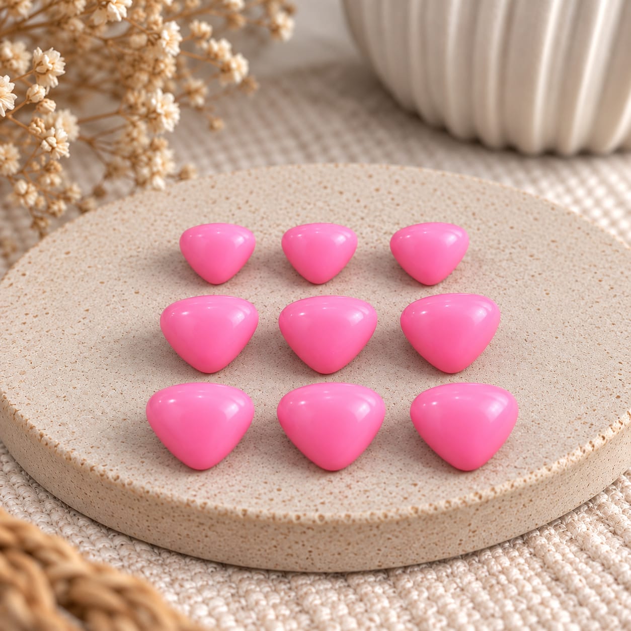 Vidalı Burun Pembe 12 mm 6 adet