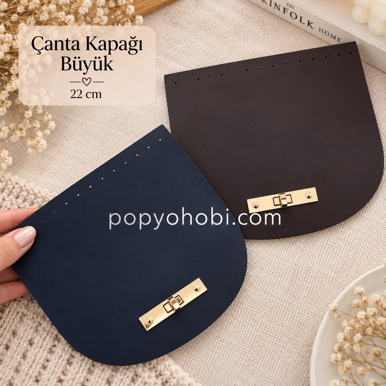 Çanta Kapağı Büyük Boy 20x22 cm