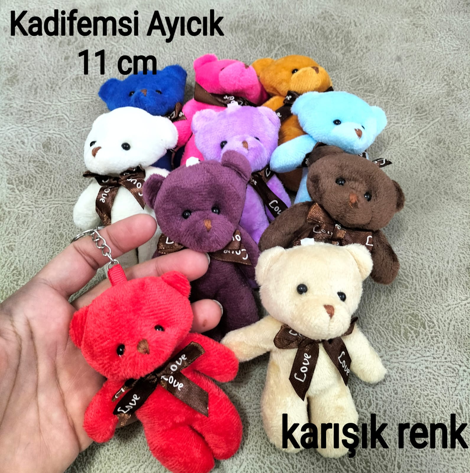 Kadifemsi Ayıcık 11 cm 5 adet