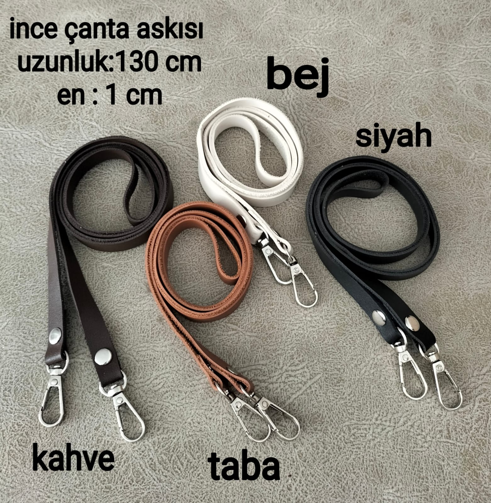 İnce Çanta Askısı En: 1 cm