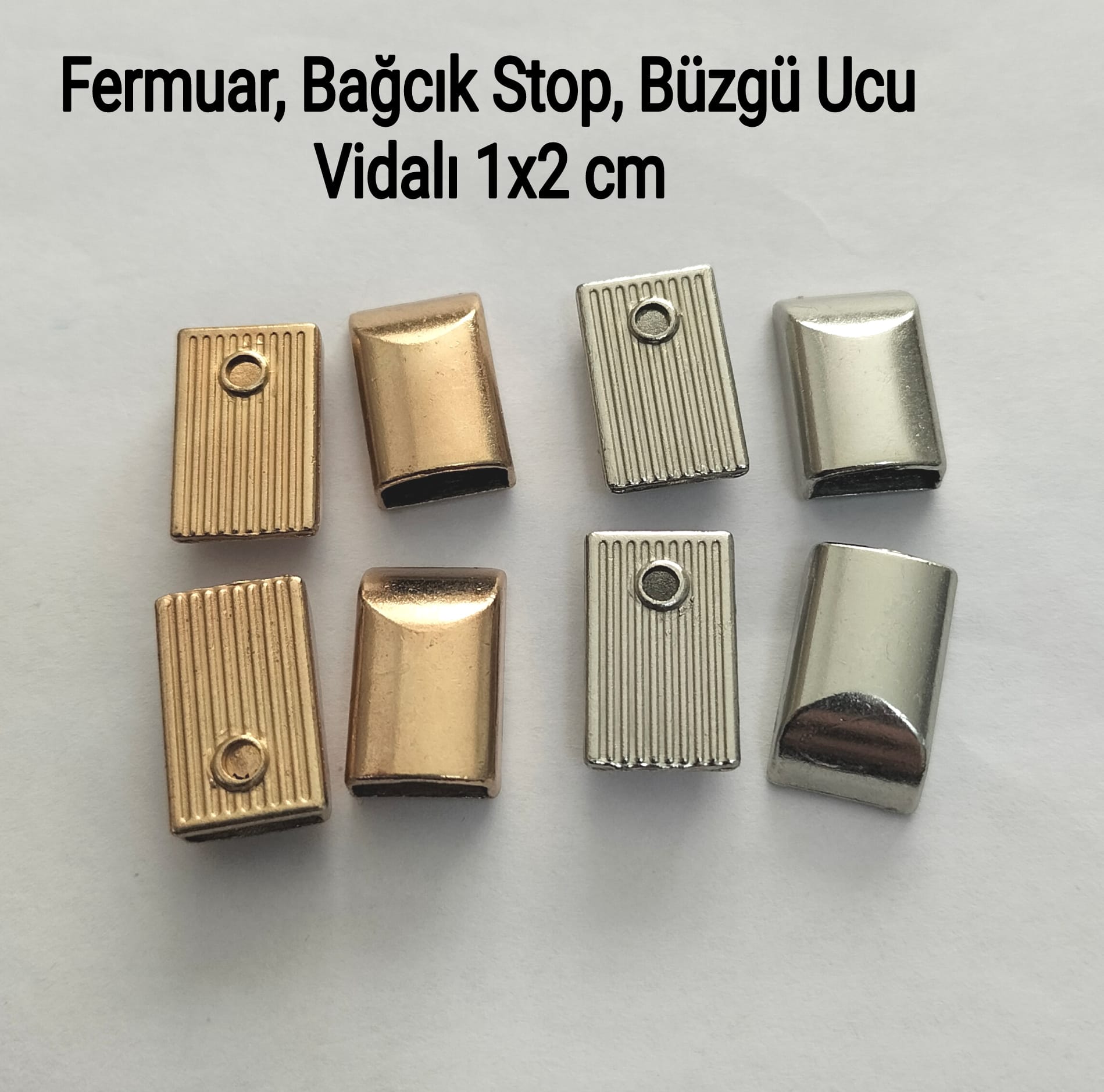 Fermuar, Bağcık Stop, Büzgü Ucu vidalı 4 adet fiyatıdır