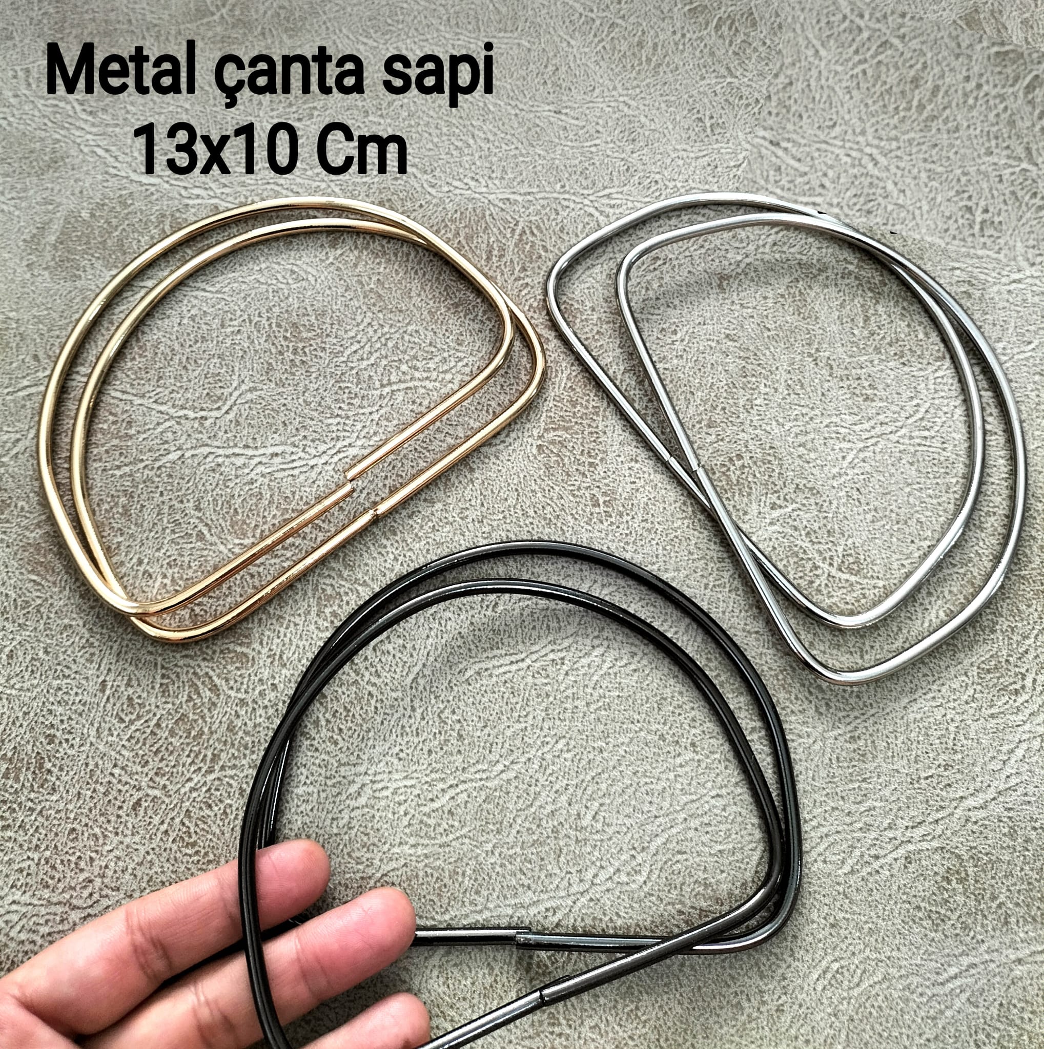 Metal Çanta Sapı D 13×10 cm 1 çift