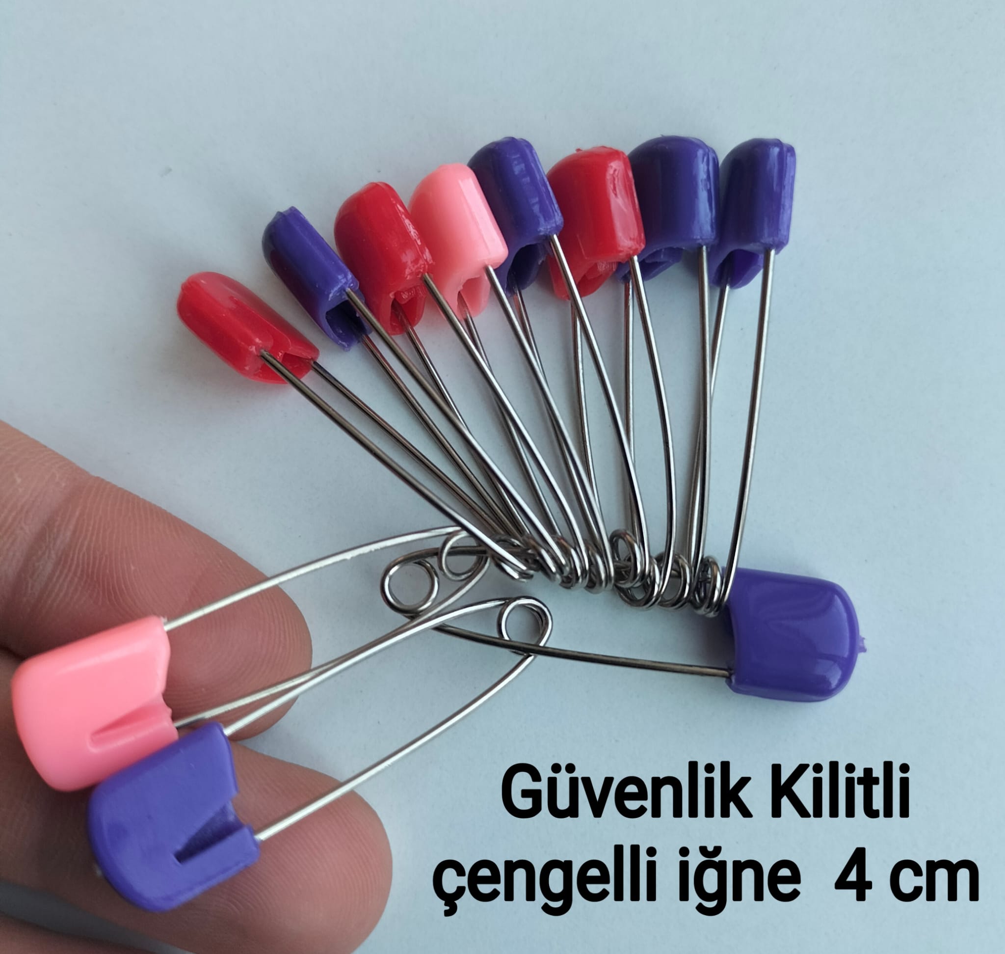 Güvenlikli Çengelli İğne 4 cm (10 adet)