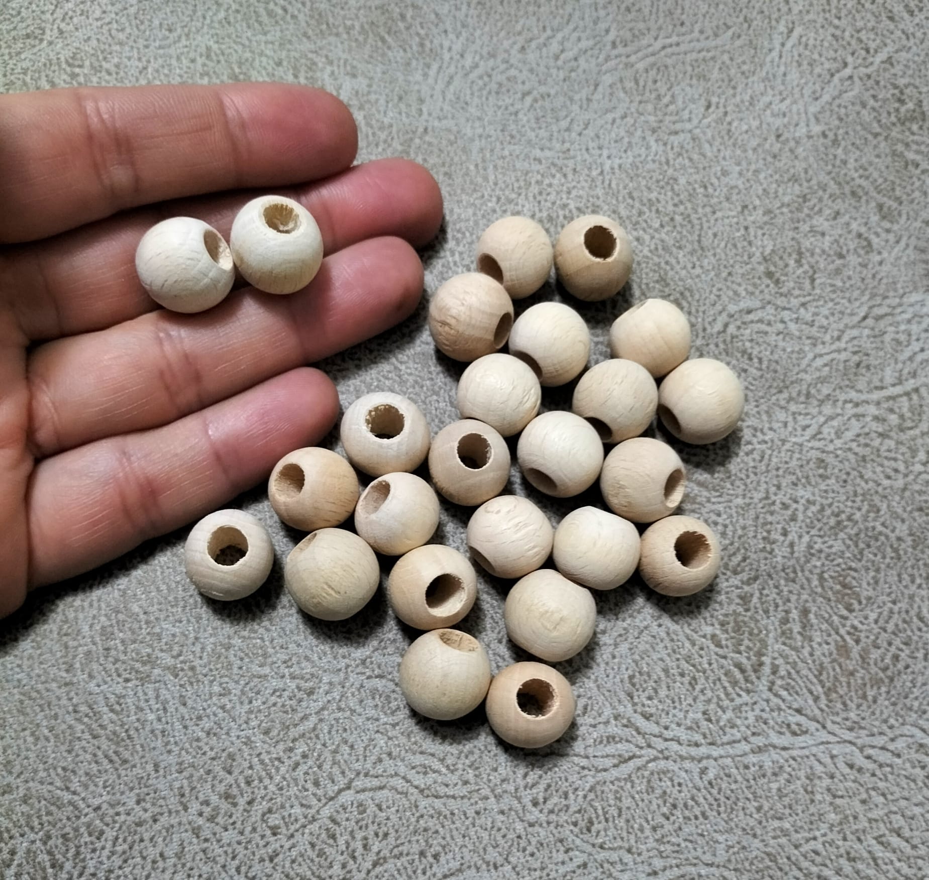 Ahşap Boncuk Ham 14 mm (25 adet)