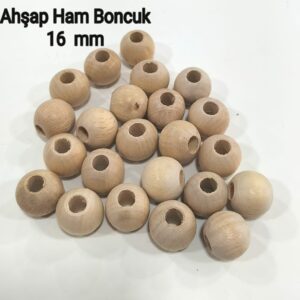 Ahşap Boncuk Ham 16 mm (25 adet)