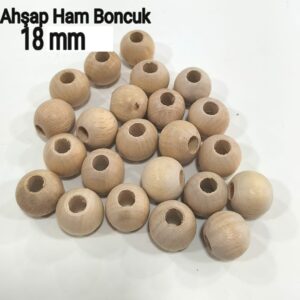 Ahşap Boncuk Ham 18 mm (20 adet)