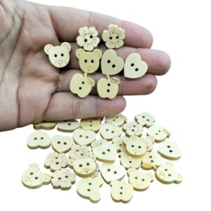 Ahşap Düğme Ham 10 mm 40 adet