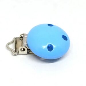 Ahşap Mantar Emzik Klips Mavi Renk 1 adet