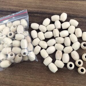 Ahşap Oval Boncuk 15 mm (40 adet)