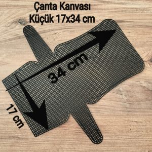 Çanta Kanvası Siyah 17×34 cm Küçük Boy