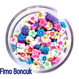 Fimo Boncuk Çiçek 60 adet