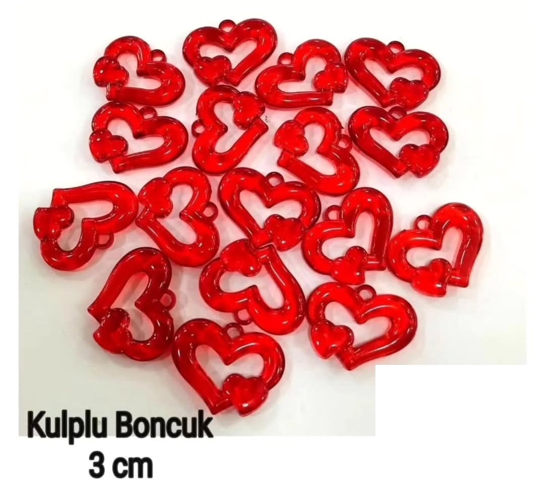 Kalpli Figürlü Boncuk Kulplu 3 cm 10 adet