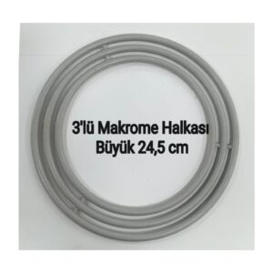 Plastik Makrome Halkası,Düş kapanı 3’lu 24x22x19 cm Büyük