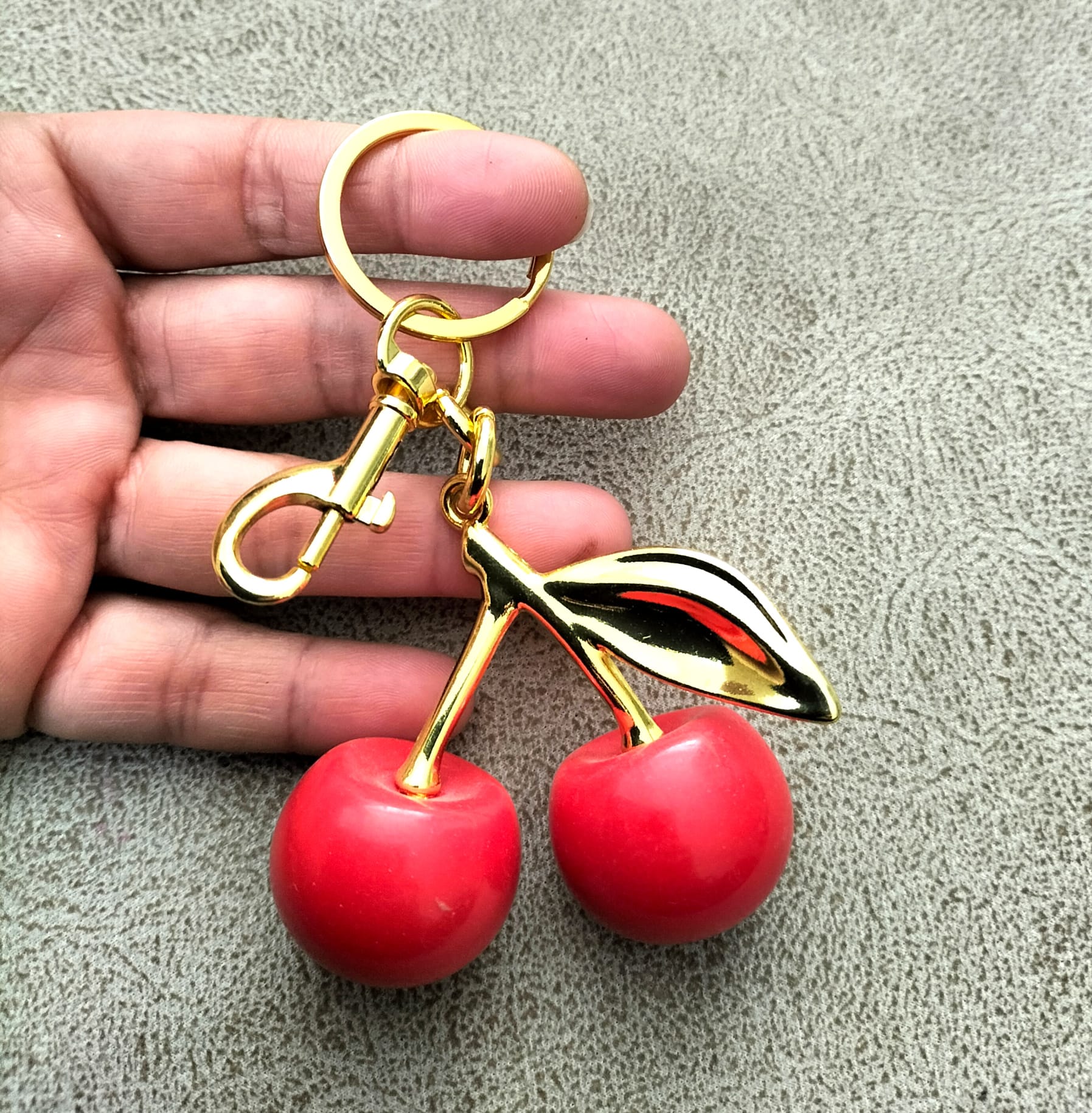 Çanta Süsü , Anahtarlık Kiraz, 1 adet Büyük